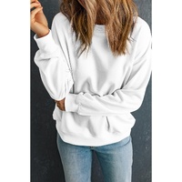 Beige Solid Classic Crewneck Pullover Sweatshirt - XL thumbnail