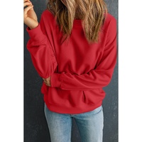 Red Solid Classic Crewneck Pullover Sweatshirt - 2XL thumbnail
