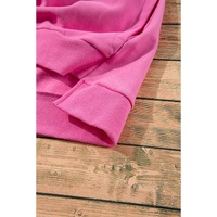 Bonbon Solid Fleece Lined Drop Shoulder High Low Sweatshirt - 2XL thumbnail