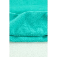 Aruba Blue Solid Fleece Lined Drop Shoulder Terry Sweatshirt - L thumbnail