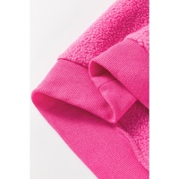 Pitaya Pink Mineral Wash Terry Patchwork Drawstring Hoodie - L thumbnail