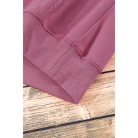 Valerian Solid Kangaroo Pocket Drawstring Loose Fit Hoodie - L thumbnail