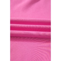 Bonbon Solid O Neck High Low Hem Pullover Sweatshirt - L thumbnail
