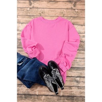 Bonbon Plain Drop Shoulder Crewneck Pullover Sweatshirt - L thumbnail
