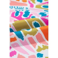 Pink Abstract Printed Drop Shoulder Loose Sweatshirt - M thumbnail