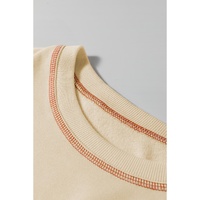White Give Thanks to the LORD Graphic High Low Hem Loose Sweatshirt - L thumbnail