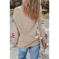 Smoke Gray Turkey Graphic Corded Baggy Sweatshirt - 2XL thumbnail