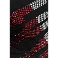 Black Rhinestone LOVE Graphic Crewneck Valentines Sweatshirt - M thumbnail