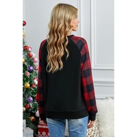 Azura Exchange Plaid Long Sleeve Sweatshirt - S thumbnail