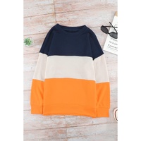 Azura Exchange Colorblock Sweatshirt with Contrast Stitching and Slits - 2XL thumbnail