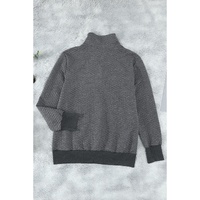 Azura Exchange Quilted Stand Neck Sweatshirt with Fake Front Pocket - XL thumbnail