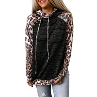 Azura Exchange Leopard Contrast Hoodie - M thumbnail