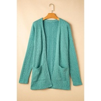 Canton  Solid Textured Open Front Cardigan with Pocket - L thumbnail