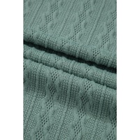 Canton Textured Knit Side Pockets Open Front Cardigan - M thumbnail