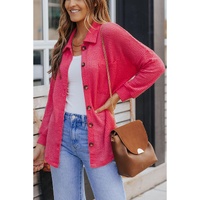 Azura Exchange Button Up Waffle Knit Casual Shirt - M thumbnail