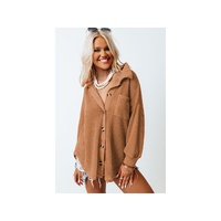Azura Exchange Waffle Knit Button Up Casual Shirt - L thumbnail