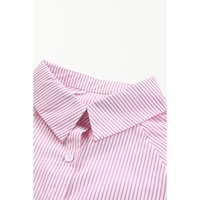 Azura Exchange Striped Boyfriend Shirt with Pocket - S thumbnail