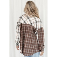 Azura Exchange Plaid Oversized Shirt - M thumbnail
