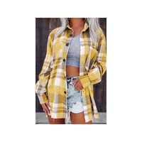 Azura Exchange Plaid Button Up Patch Pocket Shirt - L thumbnail