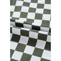 Green Checkerboard Printed Drop Shoulder Loose Casual Shirt - L thumbnail