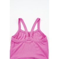 Bonbon Athletic Ribbed Cropped Cami Top - L thumbnail