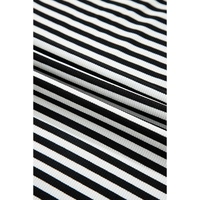Black Stripe Colorblock Edge Round Neck Tank Top - XL thumbnail