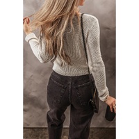 Parchment Slim Fit Buttoned V Neck Knit Cardigan - L thumbnail