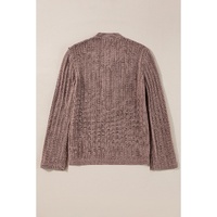 Goat Cut Out Textured Knit Buttoned Cardigan - L thumbnail