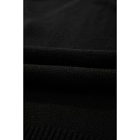Black Open Knit Drop Shoulder Sweater Cardigan - L thumbnail