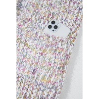 Yellow Multicolor Confetti Open Front Knit Cardigan - M thumbnail