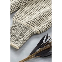 Apricot Plaid Knitted Long Open Front Cardigan - S thumbnail