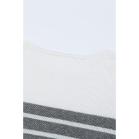 Gray Striped Colorblock Sweater - XL thumbnail