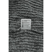 Gray Ripped Raw Hem Chunky Pullover Sweater - M thumbnail