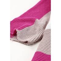 Azura Exchange Half Sleeve Contrast Stripe Knit Sweater - L thumbnail