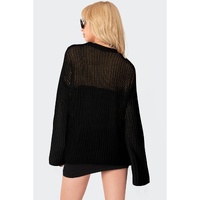 Black Seeing Stars Oversized Sweater - M thumbnail