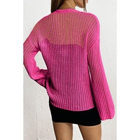Rose Seeing Stars Oversized Sweater - L thumbnail