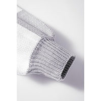Gray Checkered Bishop Sleeve Sweater - L thumbnail