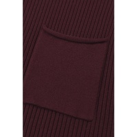 Mineral Red Patch Pocket Ribbed Knit Short Sleeve Sweater - M thumbnail