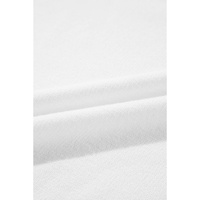 White Flower Detail Knitted Notched Neck Sweater - M thumbnail
