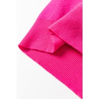 Rose Red YEEHAW Cowboy Hat Drop Shoulder Oversized Sweater - M thumbnail