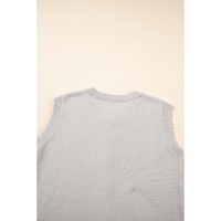 Jet Stream Button Up O Neck Sweater Vest - L thumbnail