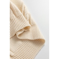 Jet Stream Embroidered Floral Cable Knit Sweater Vest - L thumbnail