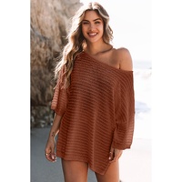Azura Exchange Textured Knit Drop Shoulder Tee - L thumbnail