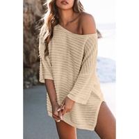 Azura Exchange Textured Knit Drop Shoulder Tee - L thumbnail
