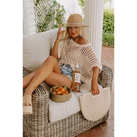 Azura Exchange Knit Ribbed Round Neck Short Sleeve Sweater Tee - L thumbnail