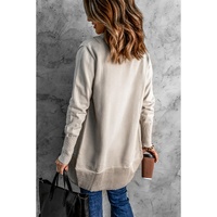 Azura Exchange Khaki Super Soft Long Sleeve Open Cardigan - S thumbnail