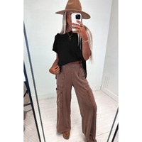 Black Solid Color Sweater Tee with Side Slits - S thumbnail