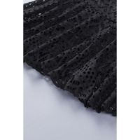 Black Crochet Lace Skirted Bikini Bottom - L thumbnail