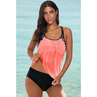 Azura Exchange Pink Printed Lined Tankini Swimsuit - S thumbnail
