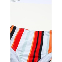 Square Neck Sleeveless Fashion Print Tankini Set - L thumbnail